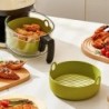 Szilikon légfrissítő sütő tepsi Pizza sült csirke Airfryer Könnyen tisztítható kosár Újrafelhasználható Airfryer serpenyőtartó t