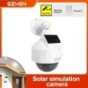 1 db Solar Fake Camera Dummy biztonsági kamera LED piros fénnyel, vízálló hamis biztonsági kamera kültéri kerti teraszhoz