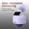 1 db Solar Fake Camera Dummy biztonsági kamera LED piros fénnyel, vízálló hamis biztonsági kamera kültéri kerti teraszhoz