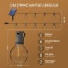 Solar String Lights kültéri G40 teraszvilágítás LED-es törésálló izzókkal, időjárásálló függőlámpák a háztáji bisztróhoz