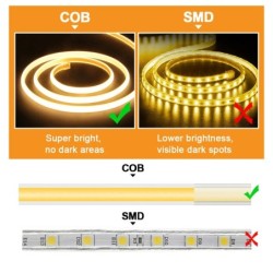 220V Led szalag ragasztó nagy fényerejű COB Led szalag szoba vízálló LED szalag rugalmas szalag kültéri kerti világításhoz