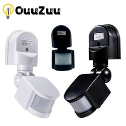 12V mozgásérzékelő 220V/110V PIR mozgásérzékelő Automata infravörös falra szerelhető időzítő kültéri 24V LED mozgásérzékelő fény