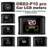 P10 Pro Head Up kijelző Fedélzeti számítógép autó digitális OBD2 futásteljesítmény OBD vezetői számítógép kijelzője sebességmérő