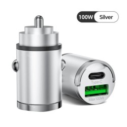 Olaf Mini 100W PD QC húzógyűrű Gyorstöltő autós töltő USB C autós telefon töltő adapter iPhone 13 12 Xiaomi Samsung Huawei készü