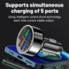 100 W 6 portos autós töltő gyorstöltés PD QC3.0 USB C autós telefon töltő C típusú autós adapter autóban iPhone-hoz Samsung Huaw