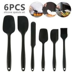 6 részes szilikon spatula készlet Élelmiszer minőségű, tapadásmentes, hőálló lapátforgató főzéshez, sütéshez Keverő sütőeszközök