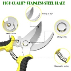 Kertészeti olló Madárcsőr alakú ág metszés Munkatakarékos metszés Rozsdamentes acél Szedés többfunkciós gyümölcsolló