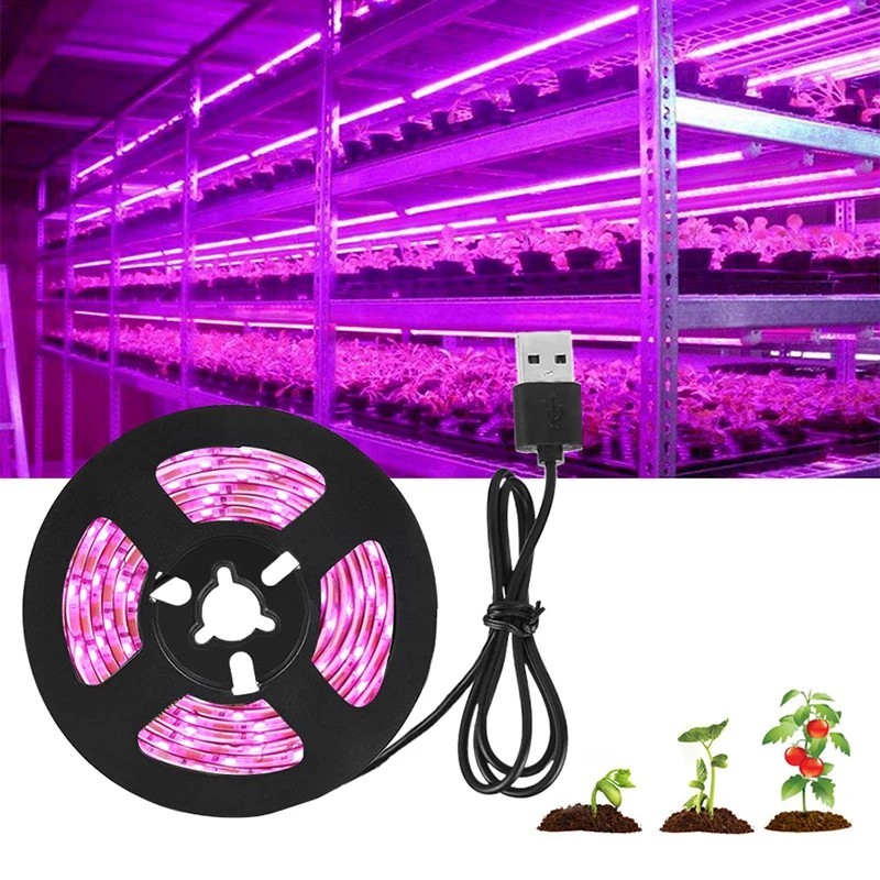 DC 5V USB LED Grow Light teljes spektrumú növényi fény LED szalag fito zöldség virág palánta termesztő lámpa