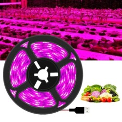 DC 5V USB LED Grow Light teljes spektrumú, 1-5 m-es növényi megvilágítású LED szalagos fitolámpa zöldség virágpalánta termesztő 