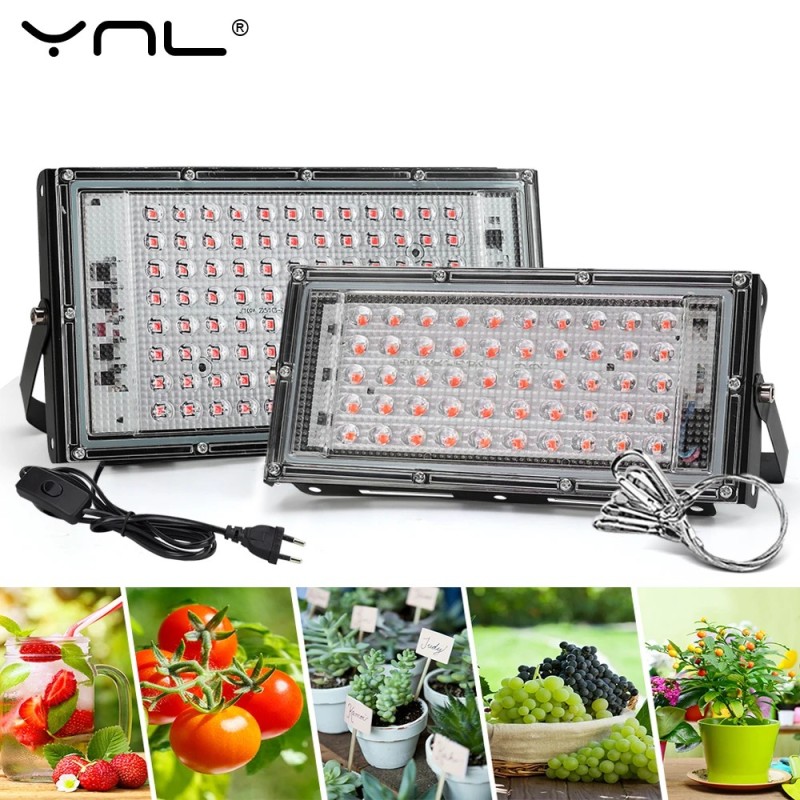 Teljes spektrumú LED Grow Light fitolámpa AC 220V 50W 100W 150W EU csatlakozóval üvegházhatású hidroponikus növények növekedéséh