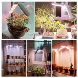 24W 36W 48W összecsukható LED Grow Light teljes spektrumú E27 növénytermesztő fény fitolámpa izzó beltéri növényekhez virágpalán