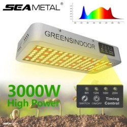 SEAMETAL 3000 W LED-es növekedési fény teljes spektrumú beltéri növények növekvő fényű sátor 8h/12h/16h/20h időzítő,automatikus 