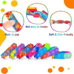 12 DB Fidget Toys Pop karkötő Party Előnyök Buborék karkötők Push Poping Érzékszervi Stresszoldó játékok gyerekeknek Gyermekaján