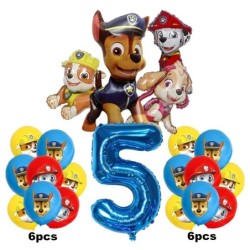 17db Rajzfilm PAW Patrol születésnapi dekoráció alumínium fólia digitális léggömb szett Kutyahajsza Marshall Skye Kids Party Kel