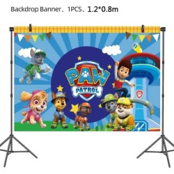 PAW Patrol születésnapi buli dekoráció Új verzió Léggömb szett Eldobható étkészlet Gyerekeknek Rendezvény kellékek Banner Háttér