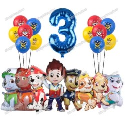 PAW Patrol születésnapi buli dekoráció Új verzió Léggömb szett Eldobható étkészlet Gyerekeknek Rendezvény kellékek Banner Háttér