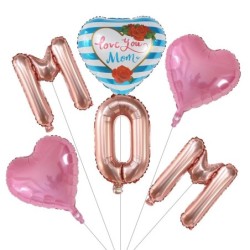 6 db Anya Anyák napi szett Fesztivál Balloon Air Globo Home Anyák napi buli díszek Kid Show Love Gift Baba zuhany kellékek