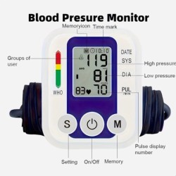 Digitális kar vérnyomásmérő készlet mandzsetta érzékelő BP automatikus nyomás tonométer tenziométer pulzusmérő pulzusmérő