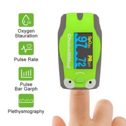 ChoiceMMed Gyermek ujjimpulzus-oximéter, vér oxigéntelítettség monitor Pulzusmérő pulzus-oxiométer OLED