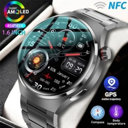 HUAWEI GT4 Pro GPS NFC Smart Watch Men 360*360 AMOLED képernyő Pulzusszám Bluetooth Call IP68 Vízálló férfi okosóra 2024 készülé