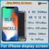 OLED iPhone X XR XS Max LCD Incell iPhone 11 12 13 Pro Max 13 Mini 14 Plus 15 Oled LCD kijelző képernyő digitalizáló egységhez