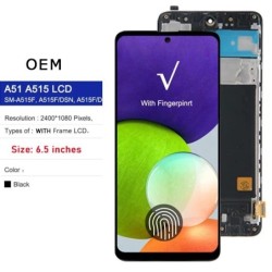 Super AMOLED for Samsung A51 LCD kijelző Samsung A51 OEM kerettel SM-A515 A515F érintőképernyős digitalizáló egységgel