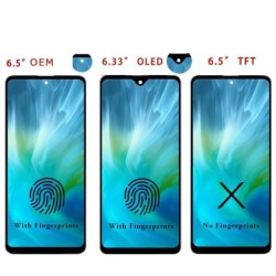 Super AMOLED for Samsung A51 LCD kijelző Samsung A51 OEM kerettel SM-A515 A515F érintőképernyős digitalizáló egységgel