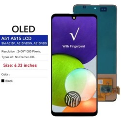 Super AMOLED for Samsung A51 LCD kijelző Samsung A51 OEM kerettel SM-A515 A515F érintőképernyős digitalizáló egységgel