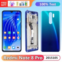 6,53 hüvelykes eredeti kijelző kerettel Xiaomi Redmi Note 8 Pro 2015105 M1906G7I LCD kijelzővel + érintőképernyős digitalizáló e