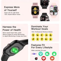 LEMFO LT10 Smart Watch 2024 Android Gift Bluetooth Call Smartwatch 2024 Touch Dial Music Fitness Tracker sportórák