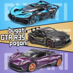 1:32 Játékautók Lambo Pagani Huayra fém modellautó fénnyel és hanggal, visszahúzható játékautó 3 év feletti fiúknak