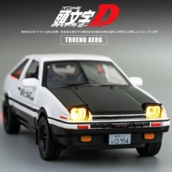 1/32 Initial D AE86 Toy Car Diecast Toyota Miniatűr Modell Hátrahúzható Hang Fény ajtók Nyitható Oktatási Gyűjtemény Ajándék Gye