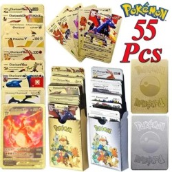 11-110 db Pokémon Angol Német Spanyol Francia Játékkártyák Charizard Vmax Gx Ritka Pikachu Battle Trainer Gyűjtemény Kártyajáték