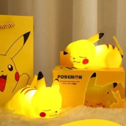 Pokemon Pikachu éjszakai fény izzó gyerekjáték Pokemon Pikachu aranyos éjjeli lámpa születésnapi karácsonyi ajándék