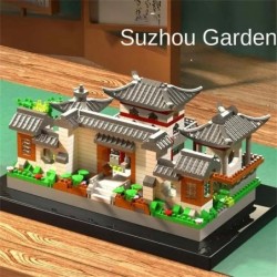 Suzhou Garden puzzle mikrorészecske-összeállítás típusú építőelem etnikai stílusú építőkocka játék