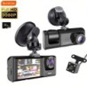 3 Camera Dash Cam W/ IR Night Vision Loop Recording & 2" IPS Screen 1080P  ， DVR recorder, video recorder, Vehicle DVR