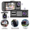 3 Camera Dash Cam W/ IR Night Vision Loop Recording & 2" IPS Screen 1080P  ， DVR recorder, video recorder, Vehicle DVR