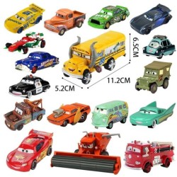 Disney Pixar Cars 2 3 Lightning McQueen Div Fritte Frank Mater Chick Hicks 1:55 Diecast jármű fém játékautó gyerek születésnapi 