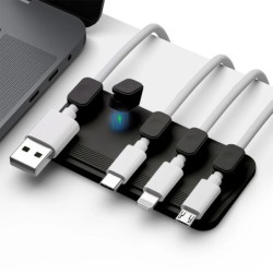 Mágneses egér vezetékes rendszerező asztali kábelcsipesz védő kábel felhúzó sorcsatlakozó öntapadó fix USB töltővezeték tartó