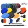 3Pcs/Set Electric Scrubber Brush Drill Brush Kit Plastic Round Cleaning Brush For Carpet Glass Car Tires Nylon Brushes 2/3.5/4''