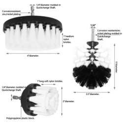 3 db/1 db elektromos fúrótisztító kefék szőnyegüveg autógumikhoz Nylon autófényező fürdőszobai tisztítókészlet tisztítóeszközök