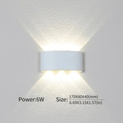 LED fali lámpa kültéri vízálló belső fali lámpa 2W 4W 6W 8W 10W minimalista kreatív hálószobás éjjeli lámpa