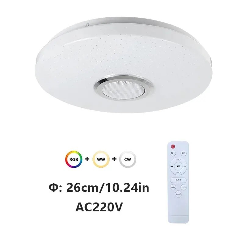 Modern mennyezeti lámpák RGB tompított otthoni világítás APP Bluetooth Music Light 42W 60W Intelligens mennyezeti lámpák távirán