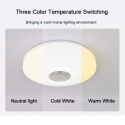 Modern mennyezeti lámpák RGB tompított otthoni világítás APP Bluetooth Music Light 42W 60W Intelligens mennyezeti lámpák távirán