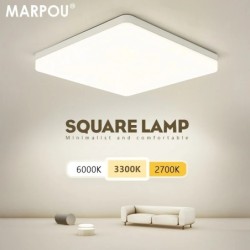 MARPOU Square Led mennyezeti lámpa hálószoba világítás Semleges fehér hideg fehér meleg fehér 48W 36W 24W 18W led mennyezeti lám