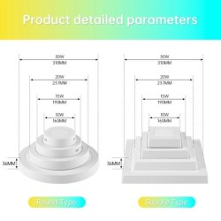 Led mennyezeti lámpa 110-265V ultravékony paneles LED lámpa nappali hálószoba beltéri világításhoz 20W 30W négyzet alakú, kerek 