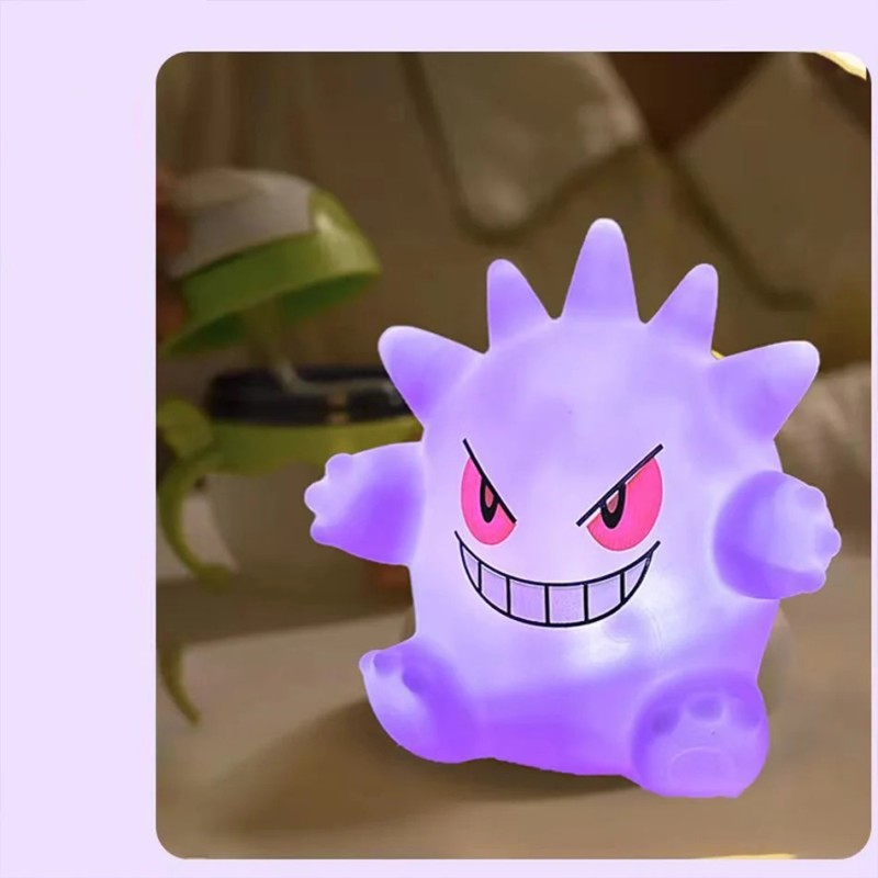 Pokémon figurák Éjjeli fény gengar Modell Éjjeli lámpa Démon baba Halloween játék ajándék gyerekeknek Kreatív kollekció Izzó ját