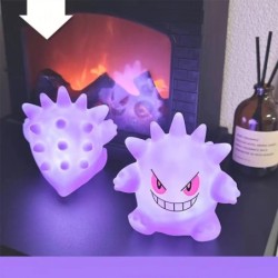 Pokémon figurák Éjjeli fény gengar Modell Éjjeli lámpa Démon baba Halloween játék ajándék gyerekeknek Kreatív kollekció Izzó ját