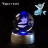 Pokemon 3D kristálygömb Pikachu Gengar Mewtwo Figurines Lámpatalp Pokeball 3D Pokemon Üveggömb szobor Születésnapi ajándék gyere