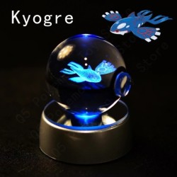 Pokemon 3D kristálygömb Pikachu Gengar Mewtwo Figurines Lámpatalp Pokeball 3D Pokemon Üveggömb szobor Születésnapi ajándék gyere